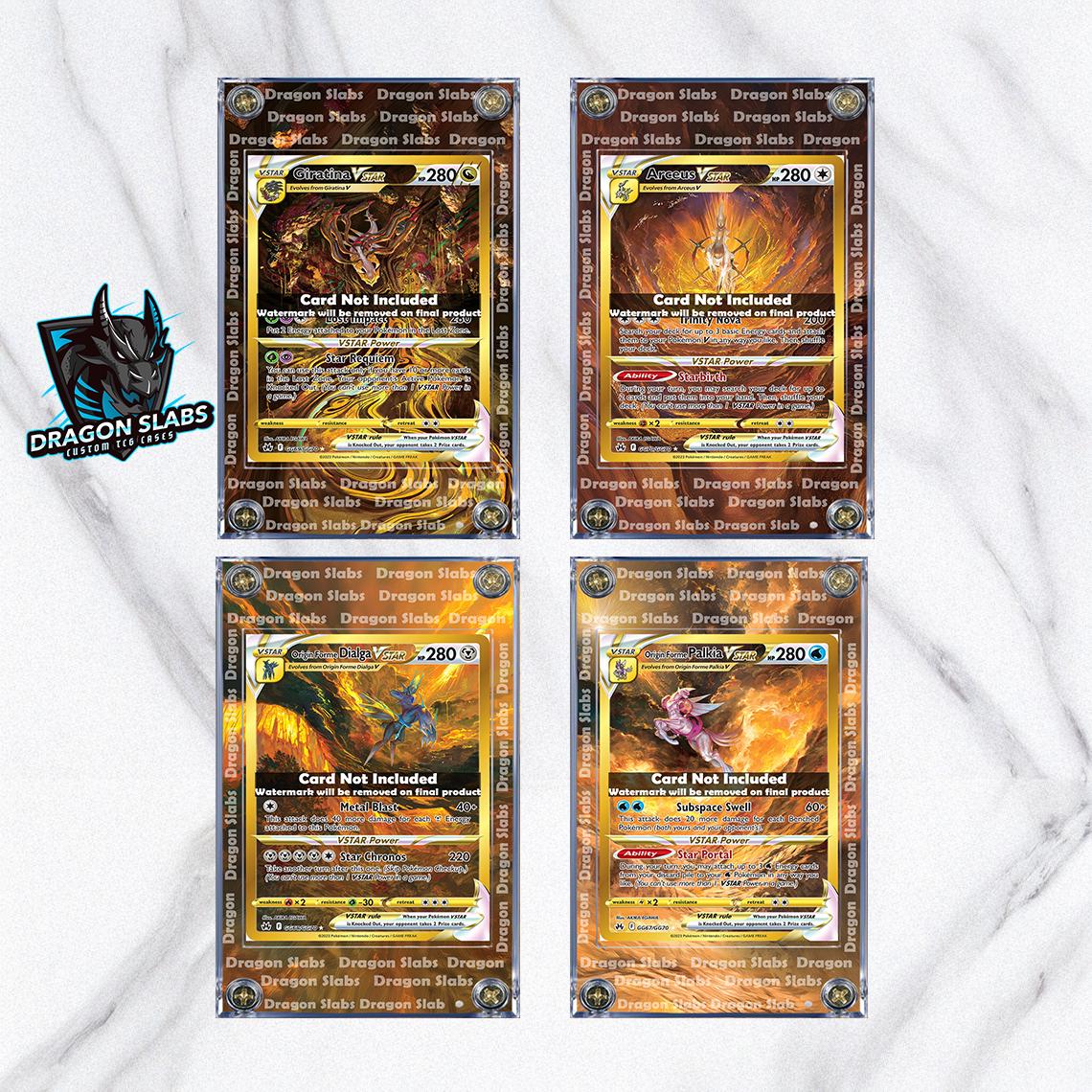 X4 Pokemon Giratina, Palkia, Arceus, Dialga, VSTAR Galarian Gallery GG67 GG68 GG69 GG70 Custom Display Cases from Crown Zenith