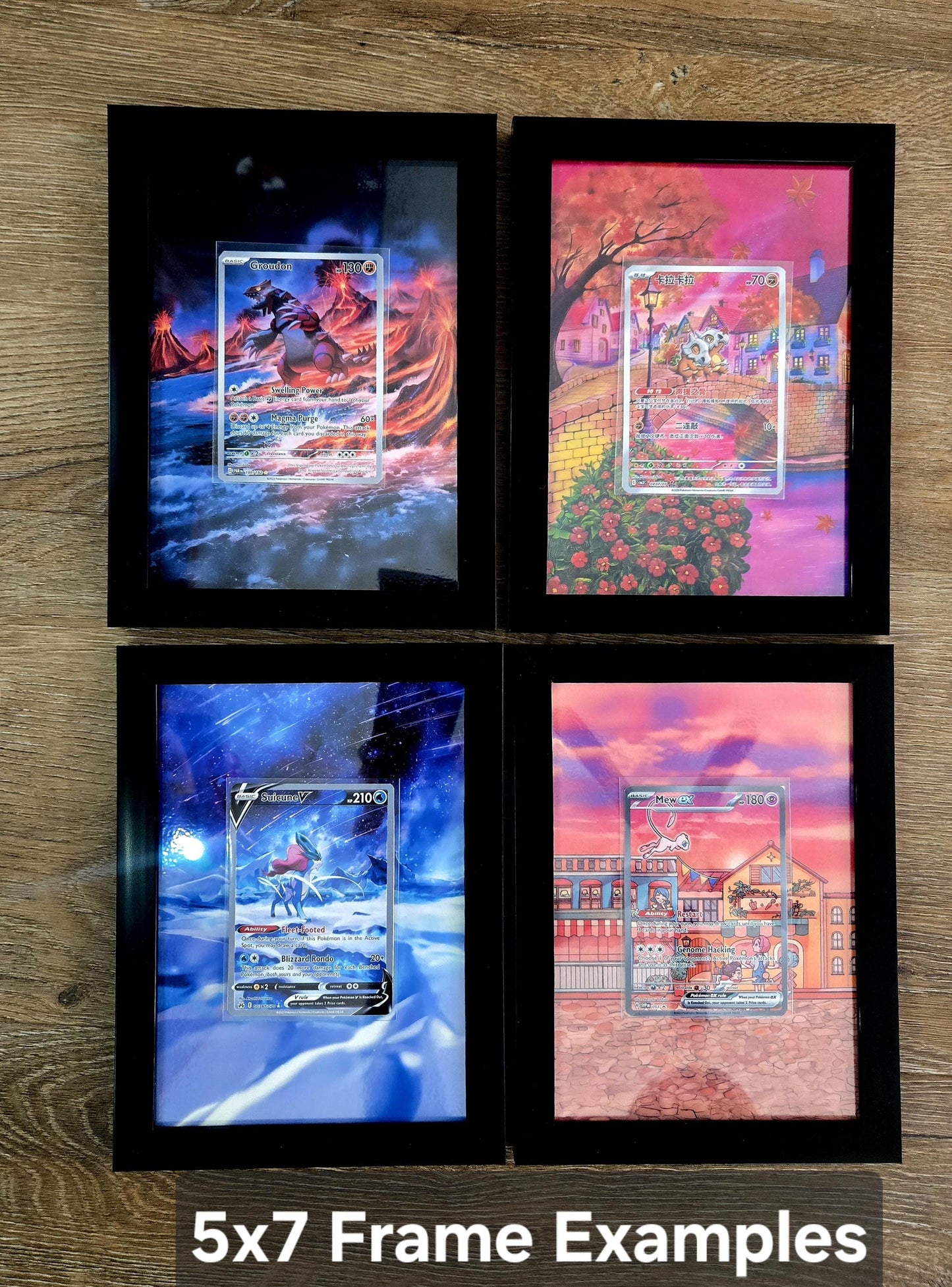 Squirtle IR 148/142 Stellar Crown Pokemon Extended Art Frame 5x7 Frame
