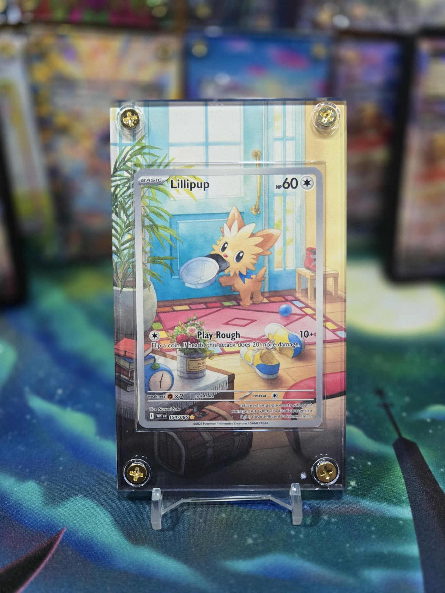 x3 Pokemon Lillipup Herdier Stoutland IR 154 155 156 White Flare Extended Art Cases