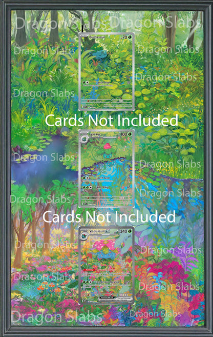 Pokemon 151 Bulbasaur, Ivysaur, Venusaur EX 8.5 x 14" Display Frame Extended Artwork Frame