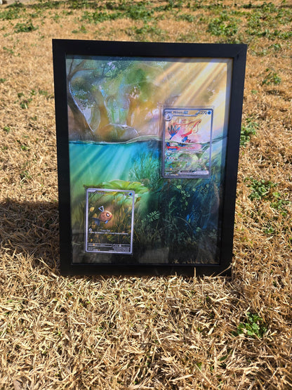 Feebas & Milotic EX Surging Sparks Pokemon Extended Art Frame 8.5 x 11 Frame