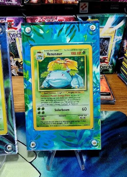 x3 Pokemon Bulbasaur Ivysaur Venusaur Base Set Extended Artwork Cases