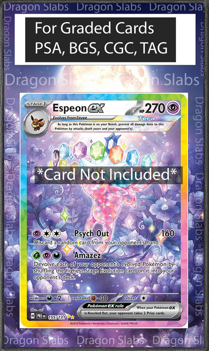 Espeon EX SIR 155 Prismatic Evolutions Psa Bgs Cgc Tag Extended Artwork Pokemon TCG