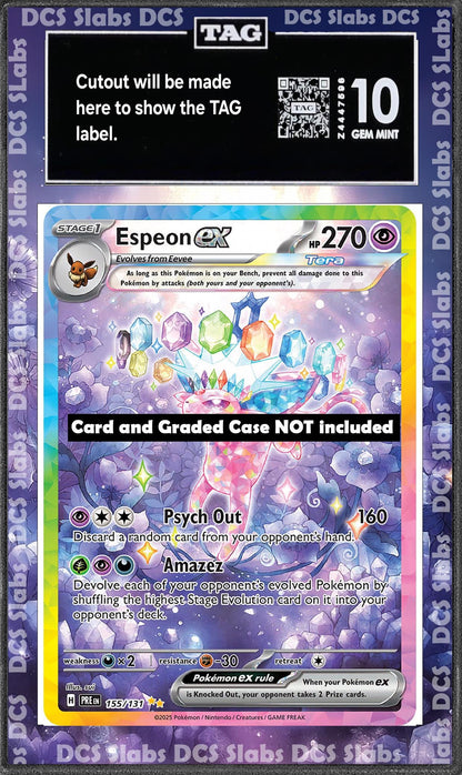 Espeon ex 155/131  PSA bgs CGC tag Extended Artwork Pokemon TCG from Prismatic Evolutions