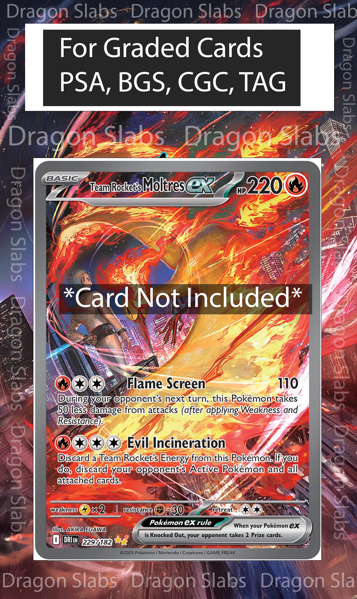 Team Rocket's Moltres EX SIR 229 Psa Bgs Cgc Tag Extended Artwork Pokemon TCG