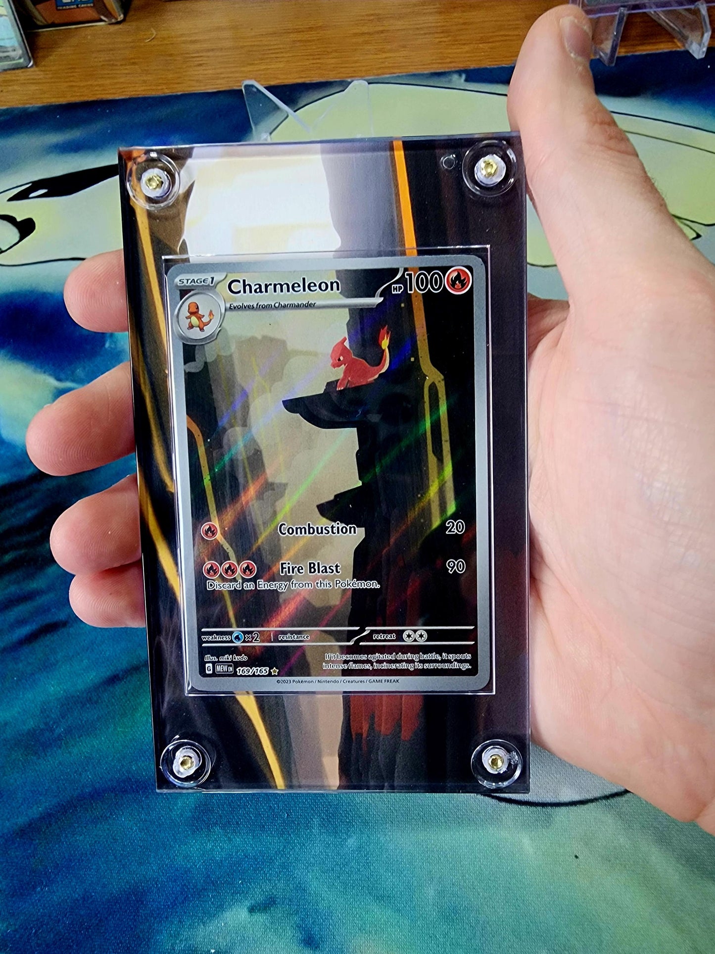 Pokemon Charmander, Charmeon, Charizard 151 Custom Display Cases Extended Artwork