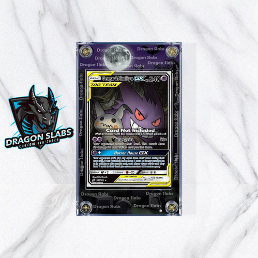 Pokemon Gengar And Mimikyu GX Tag Team Sun And Moon 165/181 Extended Artwork Case