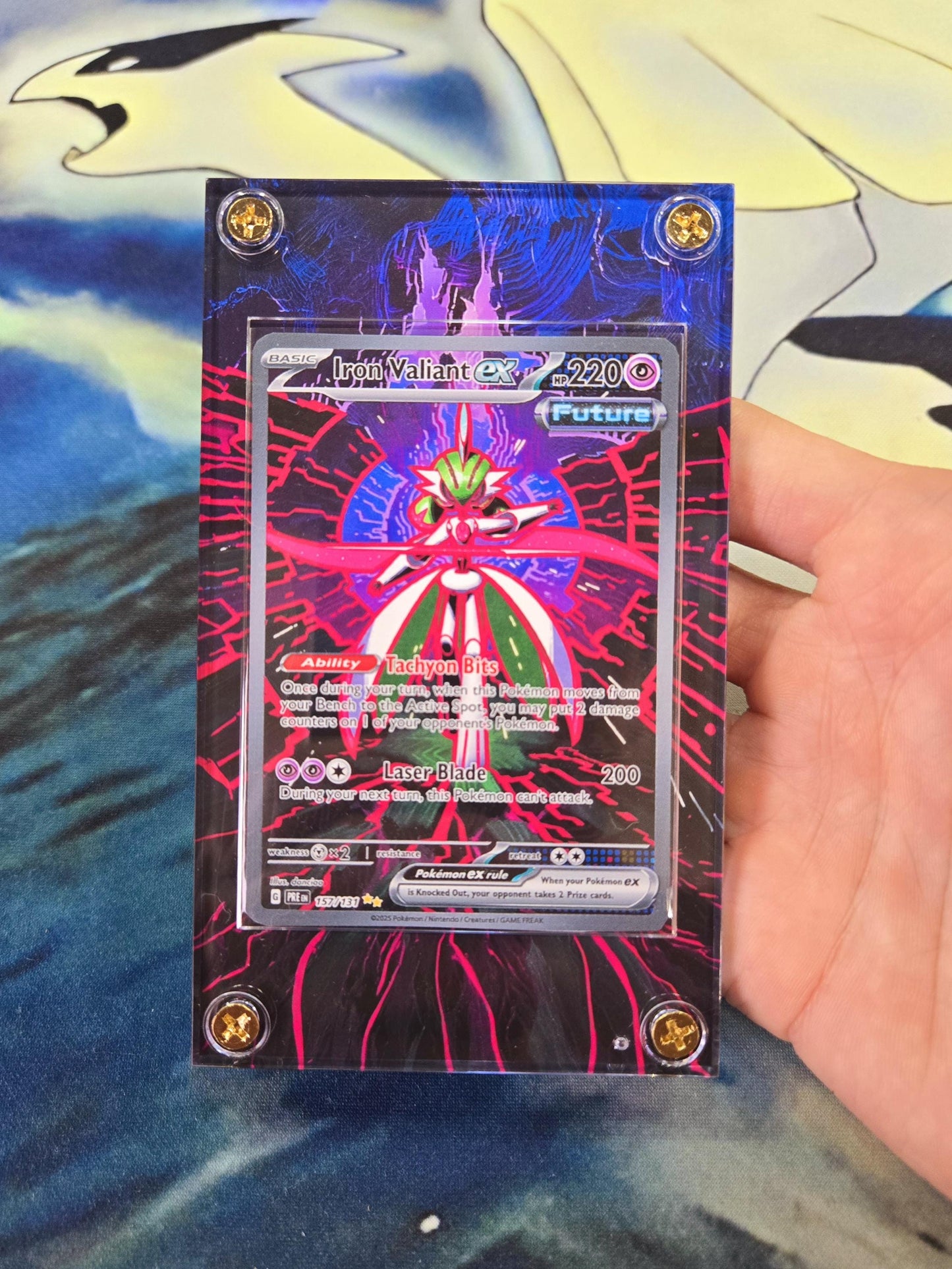 Pokemon Iron Valiant EX SIR 157/131 Prismatic Evolutions Extended Artwork Case
