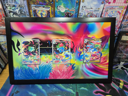 Pokemon Bulbasaur Ivysaur & Mega Venusaur Mega Brave 8.5 x 14" Display Frame Extended Artwork