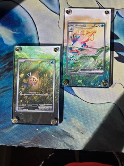 x2 Pokemon Milotic EX & Feebas 237/191 198/191 IR Custom Extended Artwork Cases from Surging Sparks