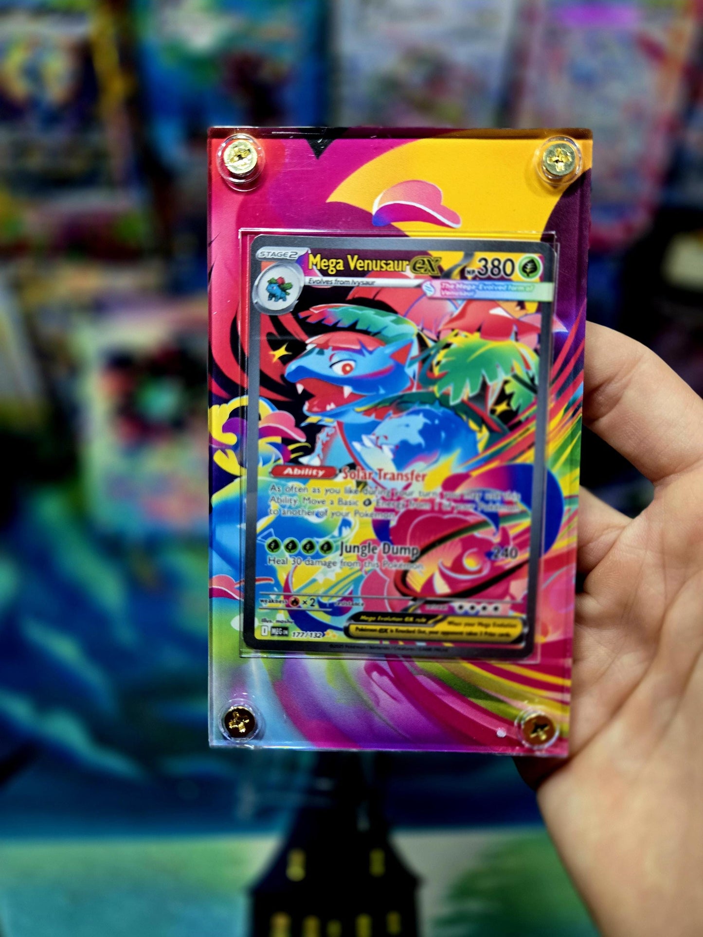 Pokemon Mega Venusaur EX SIR Mega Evolution 177/132 Extended Art Custom Case