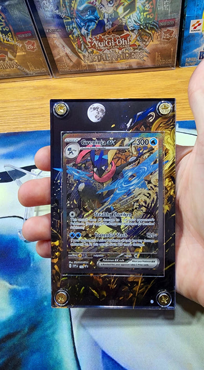 X3 Pokemon Greninja,  Kingdra EX, Kingambit 130 SIR Promo 131 132 SV Shrouded Fable Custom Cases Extended Artworks