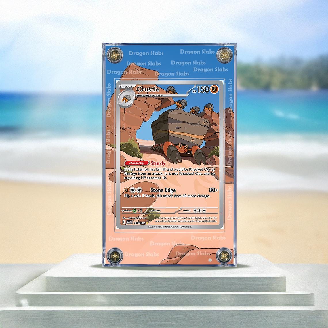 Pokemon Crustle 130/086 Black Bolt Extended Artwork Case