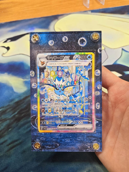 Pokemon Card Vaporeon EX SAR 205/187 sv8a Terastal Festival Pristmatic Evolutions Custom Case