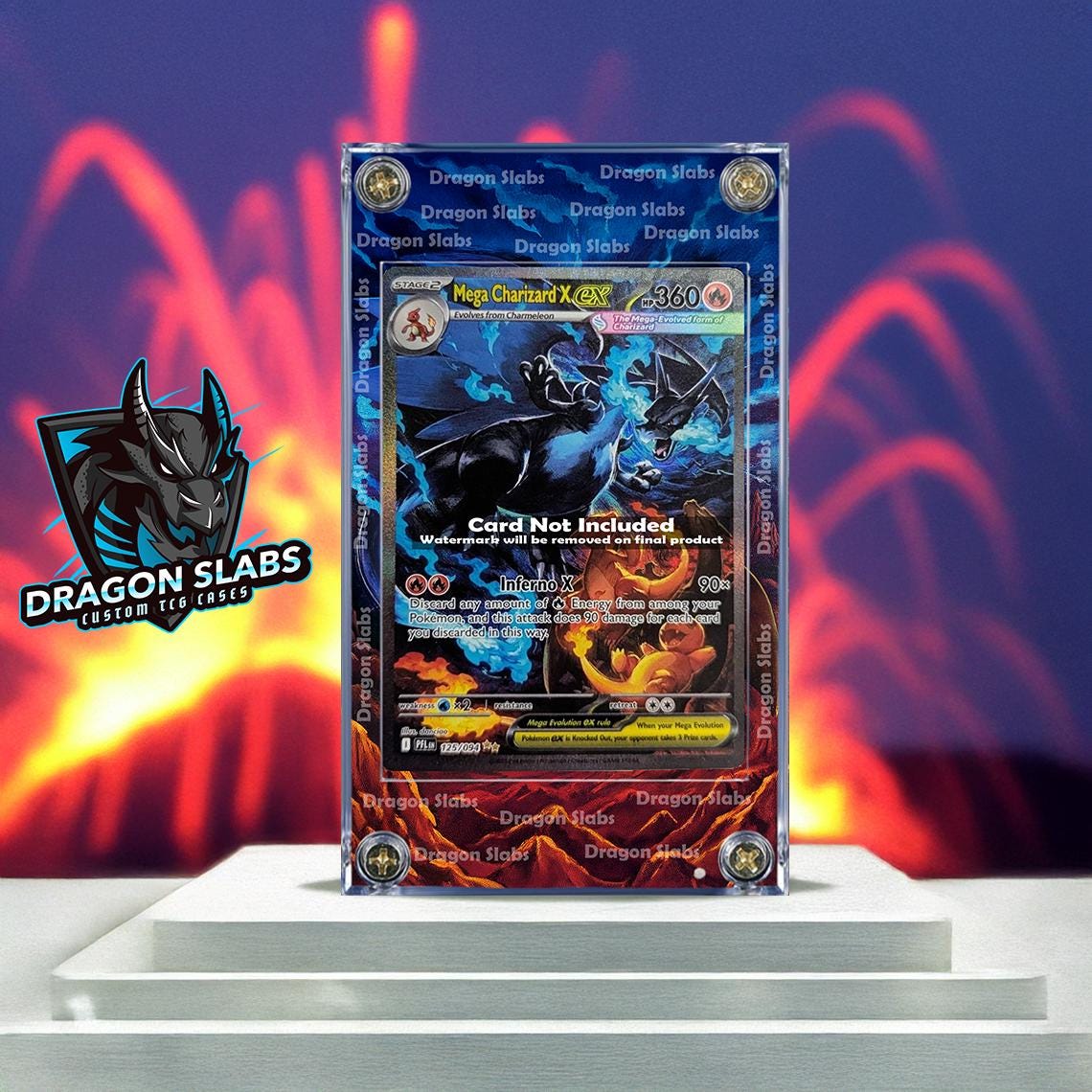 x3 Pokemon Mega Charizard X EX SIR Phantasmal Flames Extended Artwork Cases