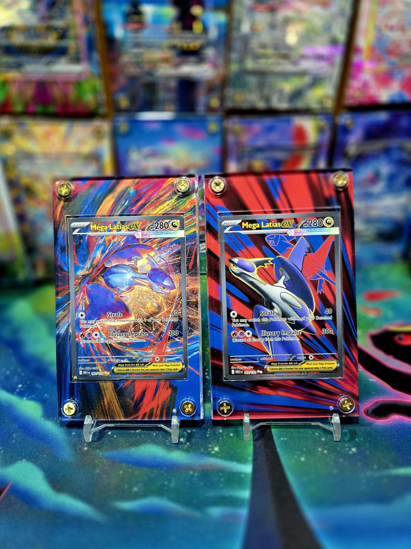 x2 Pokemon Mega Latias EX 181 163 Mega Evolution Extended Art Custom Cases
