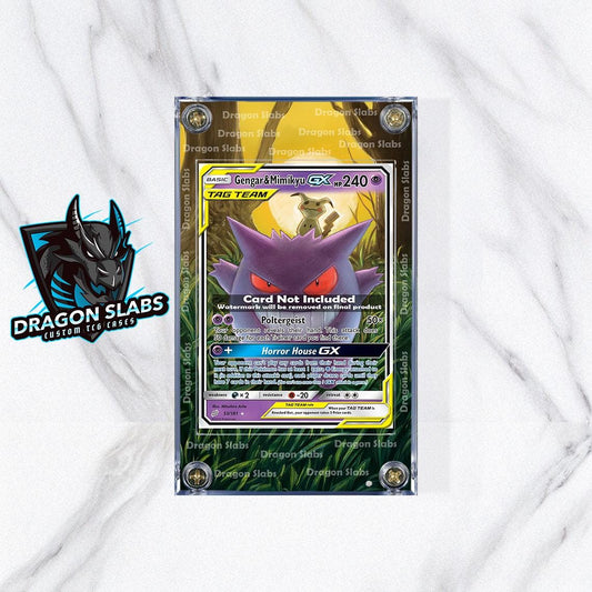 Pokemon Gengar And Mimikyu GX Tag Team Sun And Moon 53/181 Extended Artwork Case