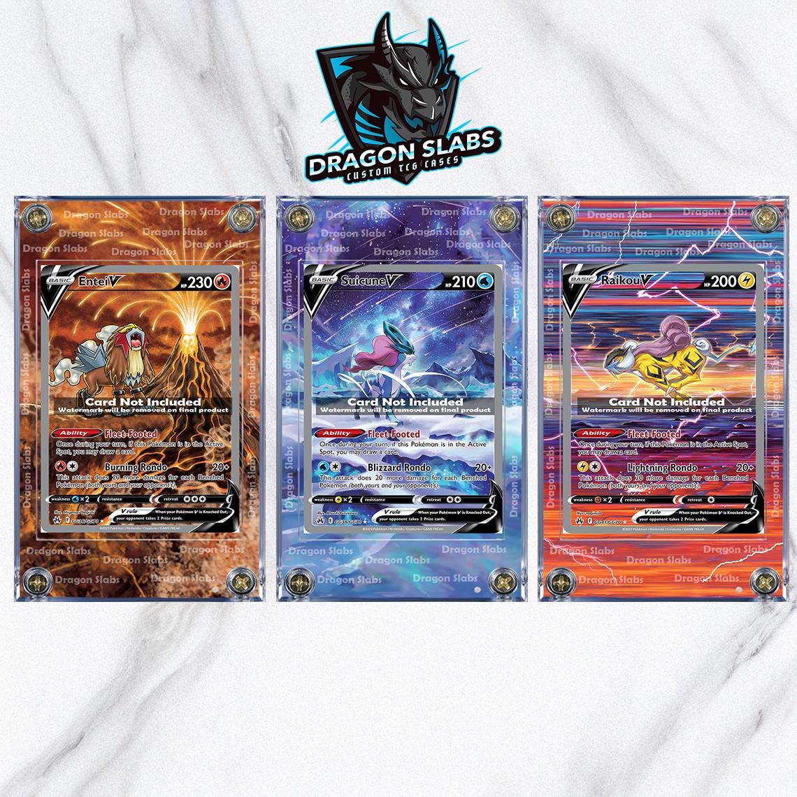 Pokemon Suicune Entei Raikou V GG38 GG36 GG41Crown Zenith Extended Artwork Cases