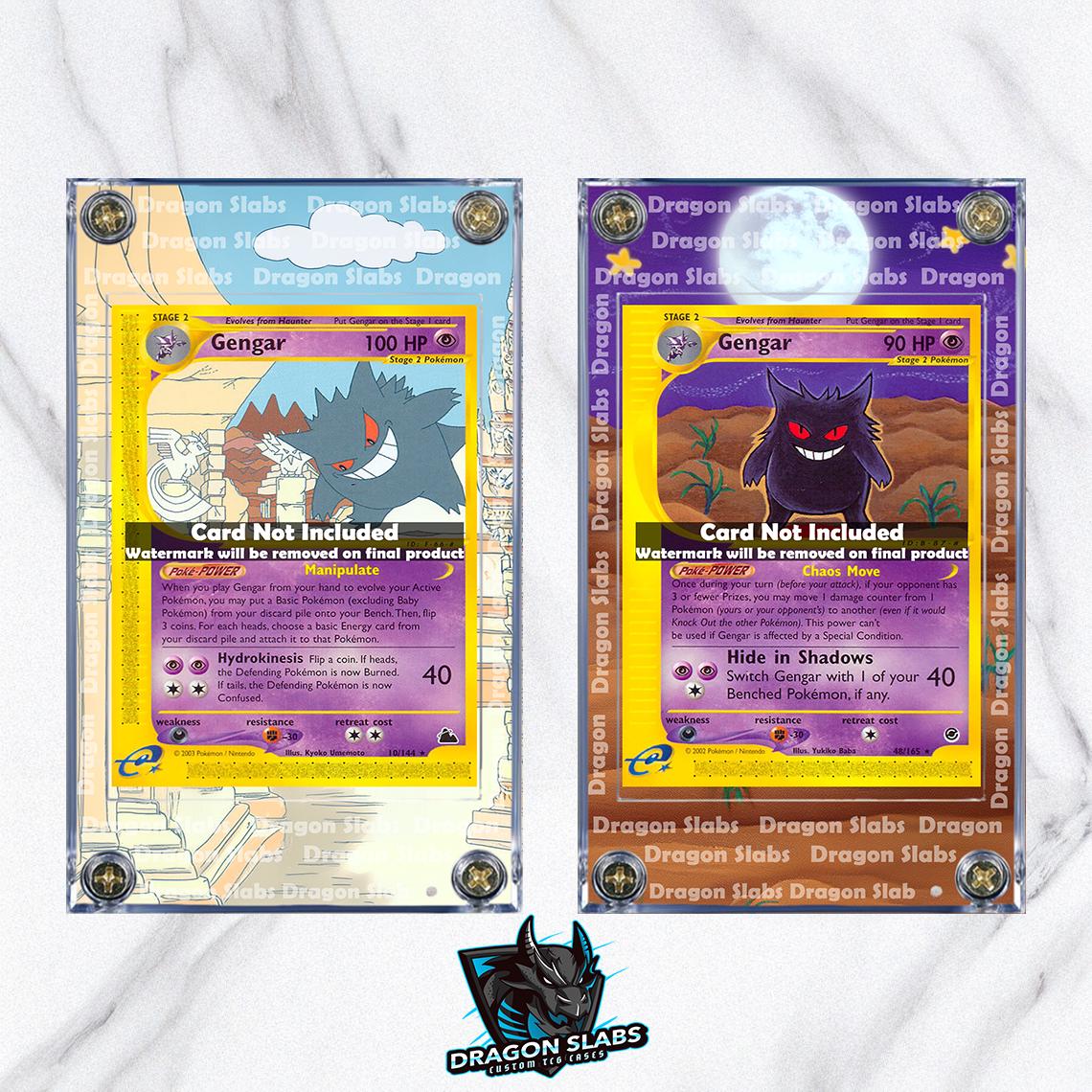 x2 Pokemon Gengar 48/165 13/165 Expedition Skyridge Extended Artwork Cases