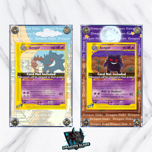 x2 Pokemon Gengar 48/165 13/165 Expedition Skyridge Extended Artwork Cases