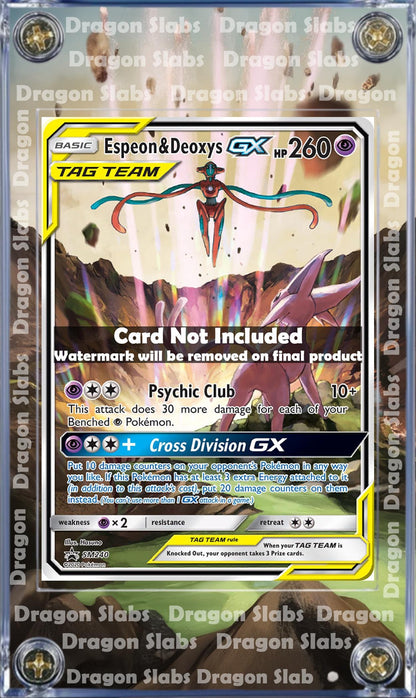 Espeon & Deoxys GX Tag Team SM240 Promo Extended Artwork Case
