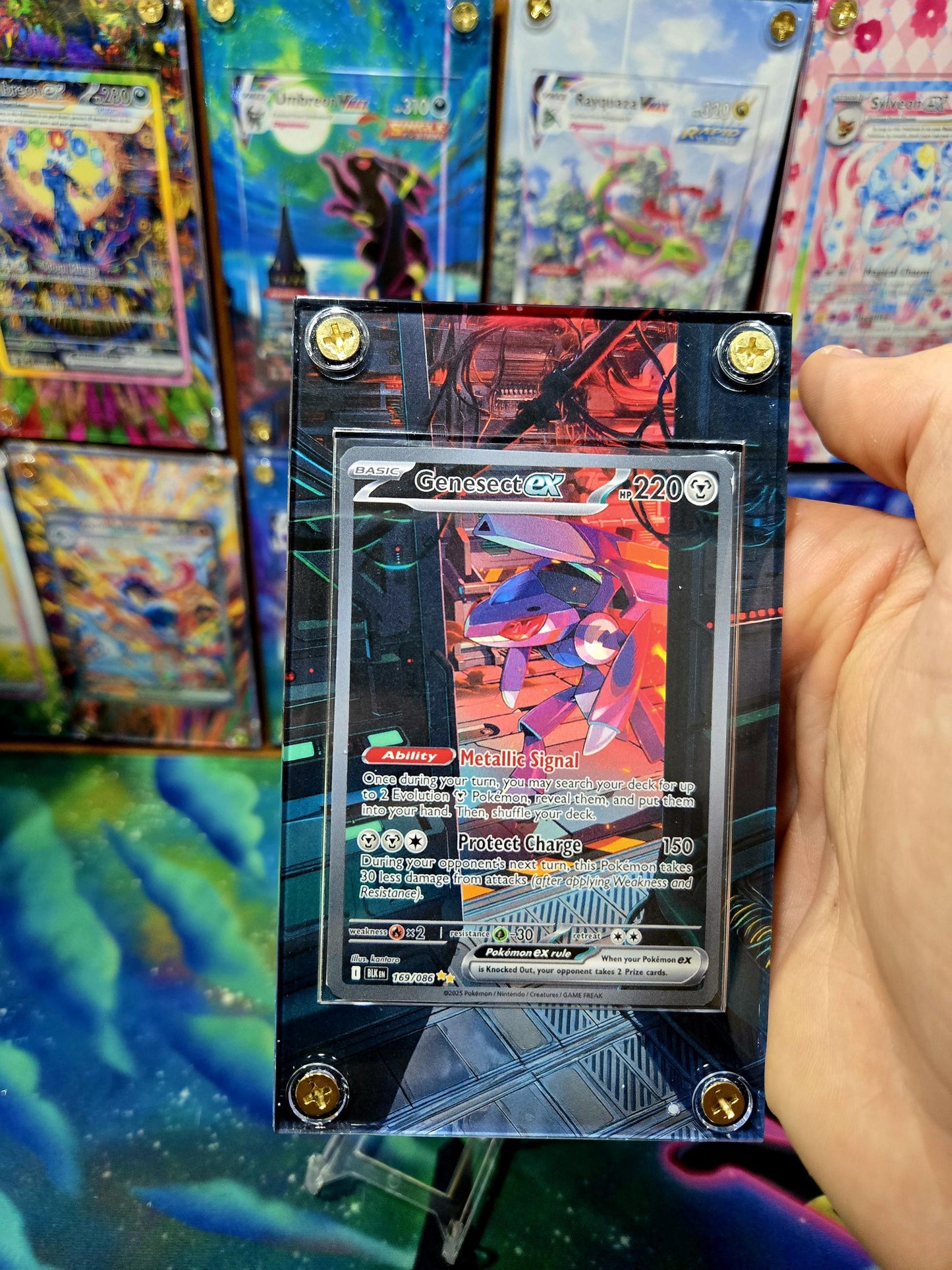 Pokemon Genesect EX SIR 169/086 Black Bolt Extended Art Case