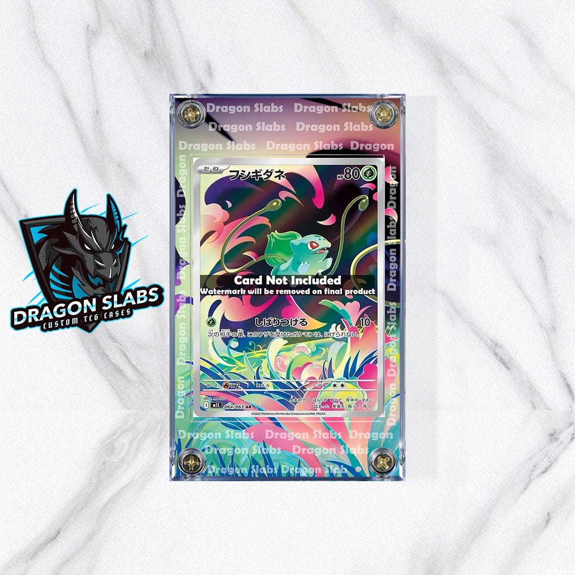Pokemon Bulbasaur AR 064/063 M1L Mega Brave Extended Art Custom Case